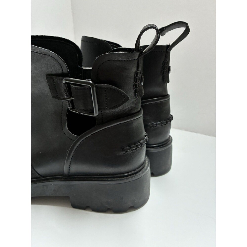 UGG STOCKTON WATERPROOF WOMEN BOOTS LEATHER BLACK US 9.5 - Picture 4 of 7